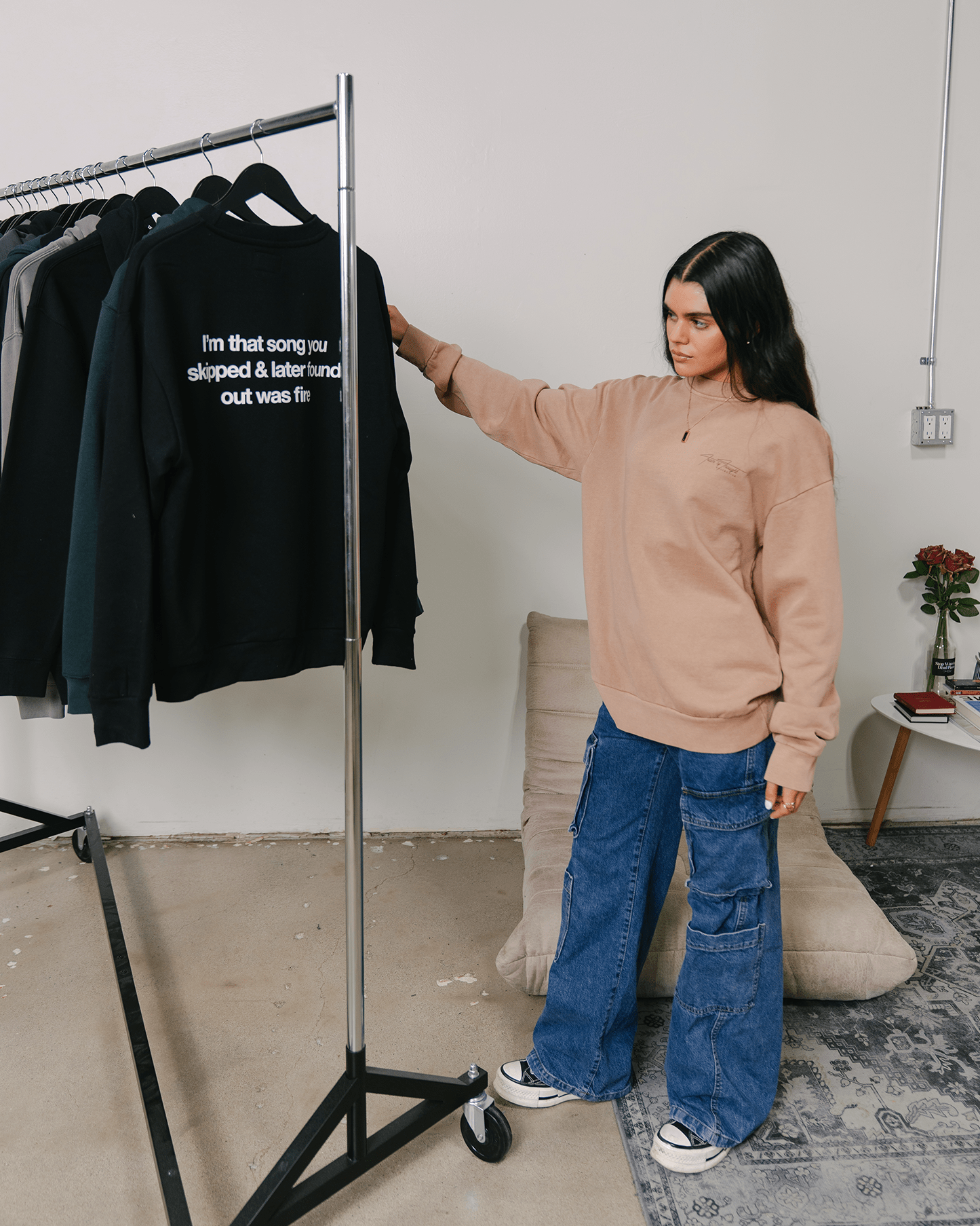 Don't Skip Mushroom Crewneck Sweatshirt - trainofthoughtcollective