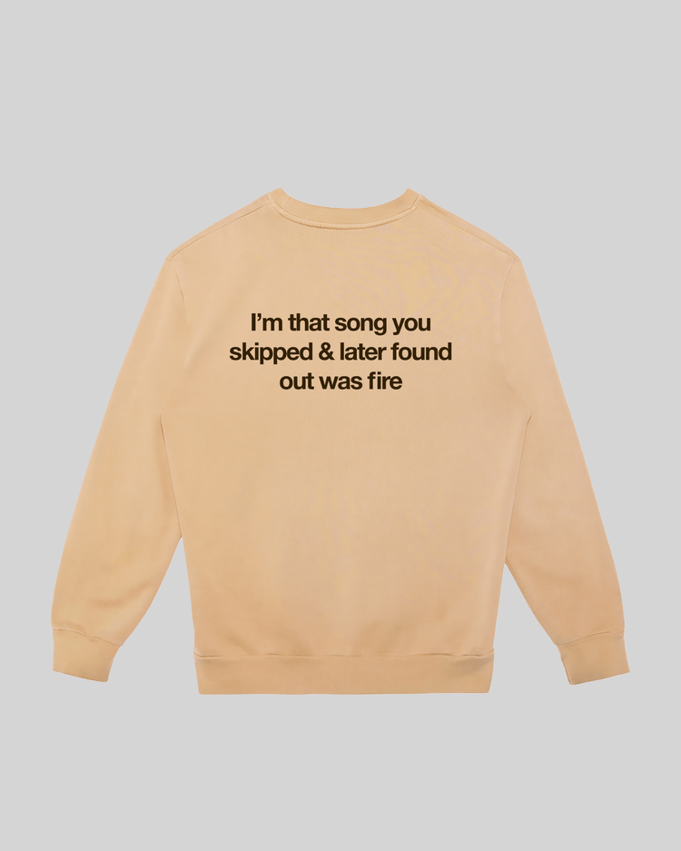 Don't Skip Mushroom Crewneck Sweatshirt - trainofthoughtcollective