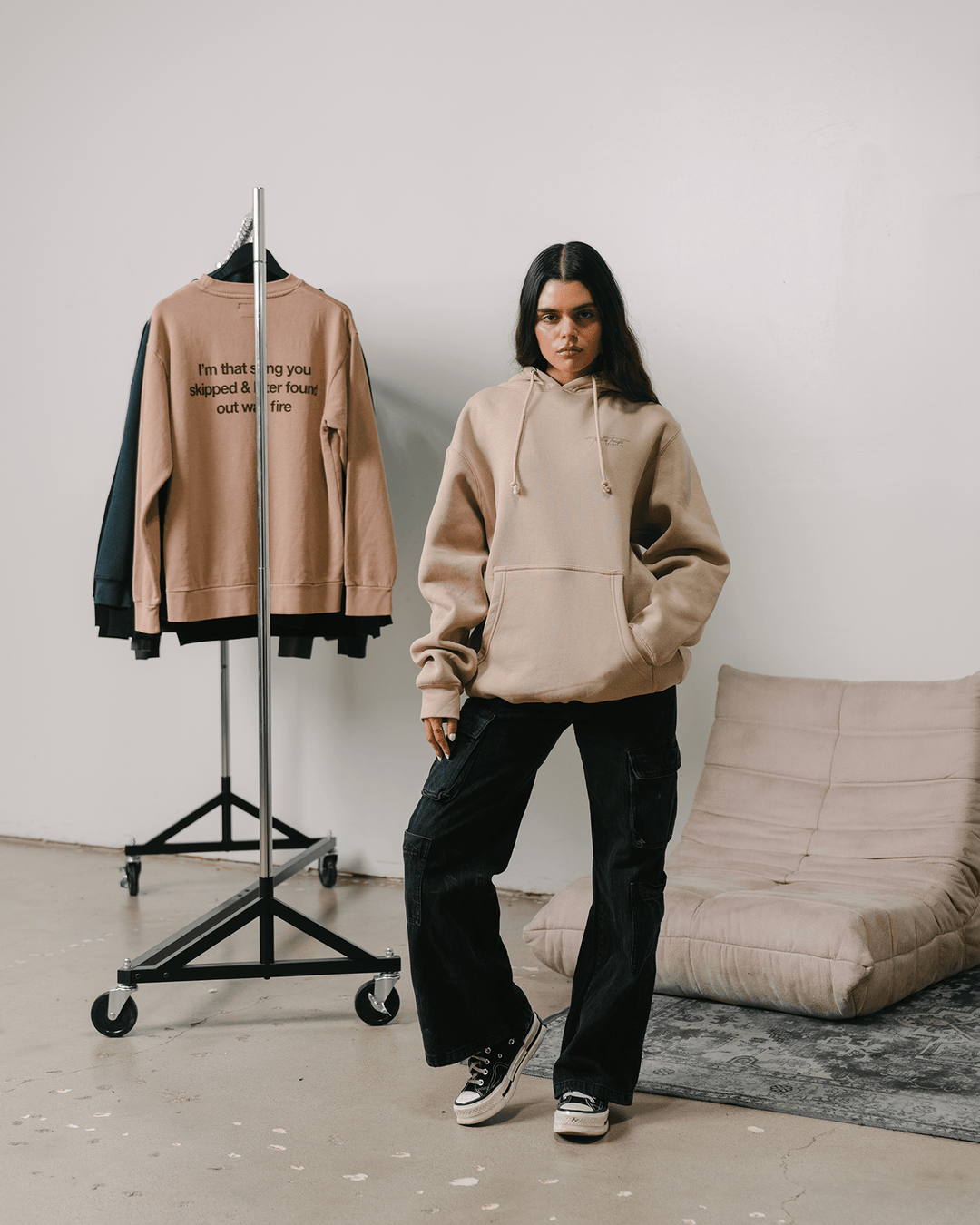 Don't Skip Mushroom Hoodie - trainofthoughtcollective