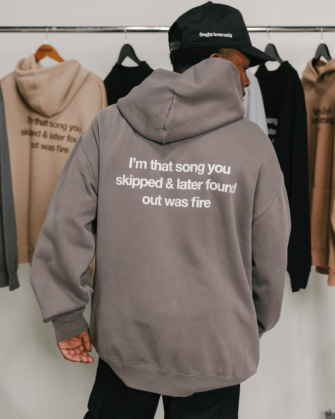 Don't Skip Relaxed Grey Hoodie - trainofthoughtcollective