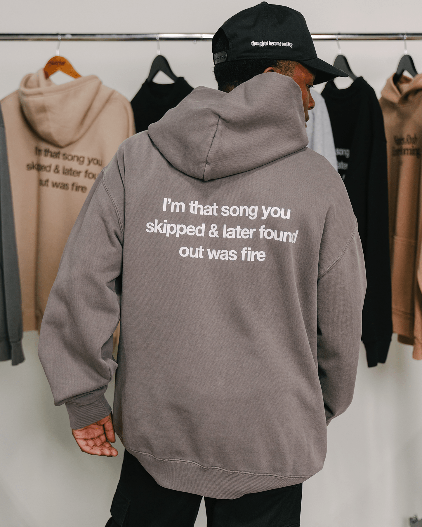 Don't Skip Relaxed Grey Hoodie - trainofthoughtcollective