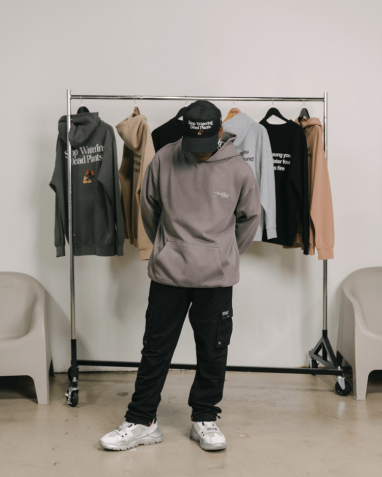 Don't Skip Relaxed Grey Hoodie - trainofthoughtcollective