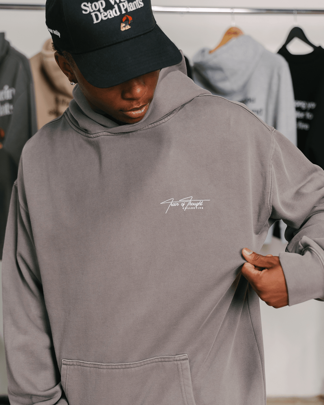 Don't Skip Relaxed Grey Hoodie - trainofthoughtcollective