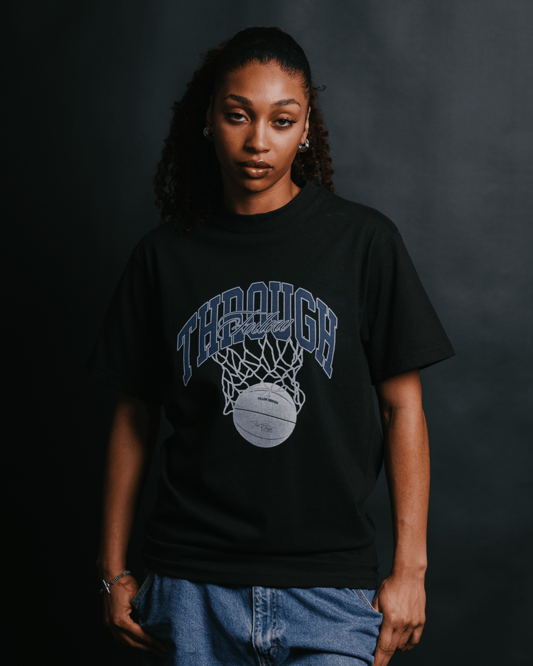 Follow Through Black Tee - trainofthoughtcollective