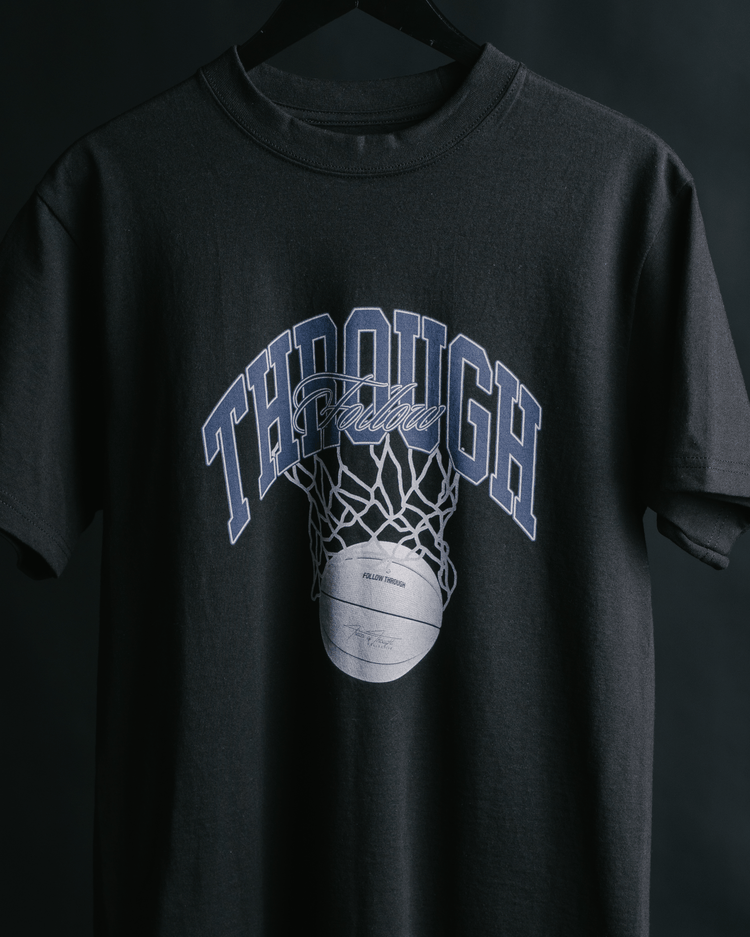 Follow Through Black Tee - trainofthoughtcollective