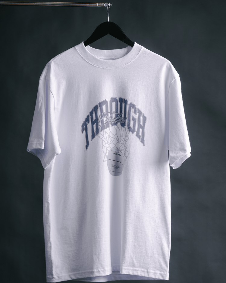 Follow Through White Tee - trainofthoughtcollective