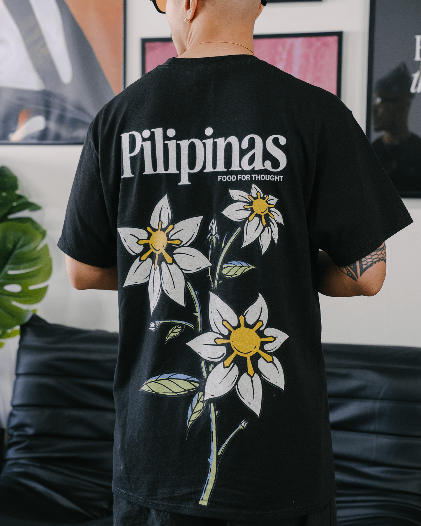 Food For Thought Tee Vol. 3 | Black Classic Tee - trainofthoughtcollective