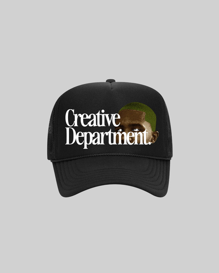 Frank Ocean Gem Dept. Black Trucker Hat - trainofthoughtcollective