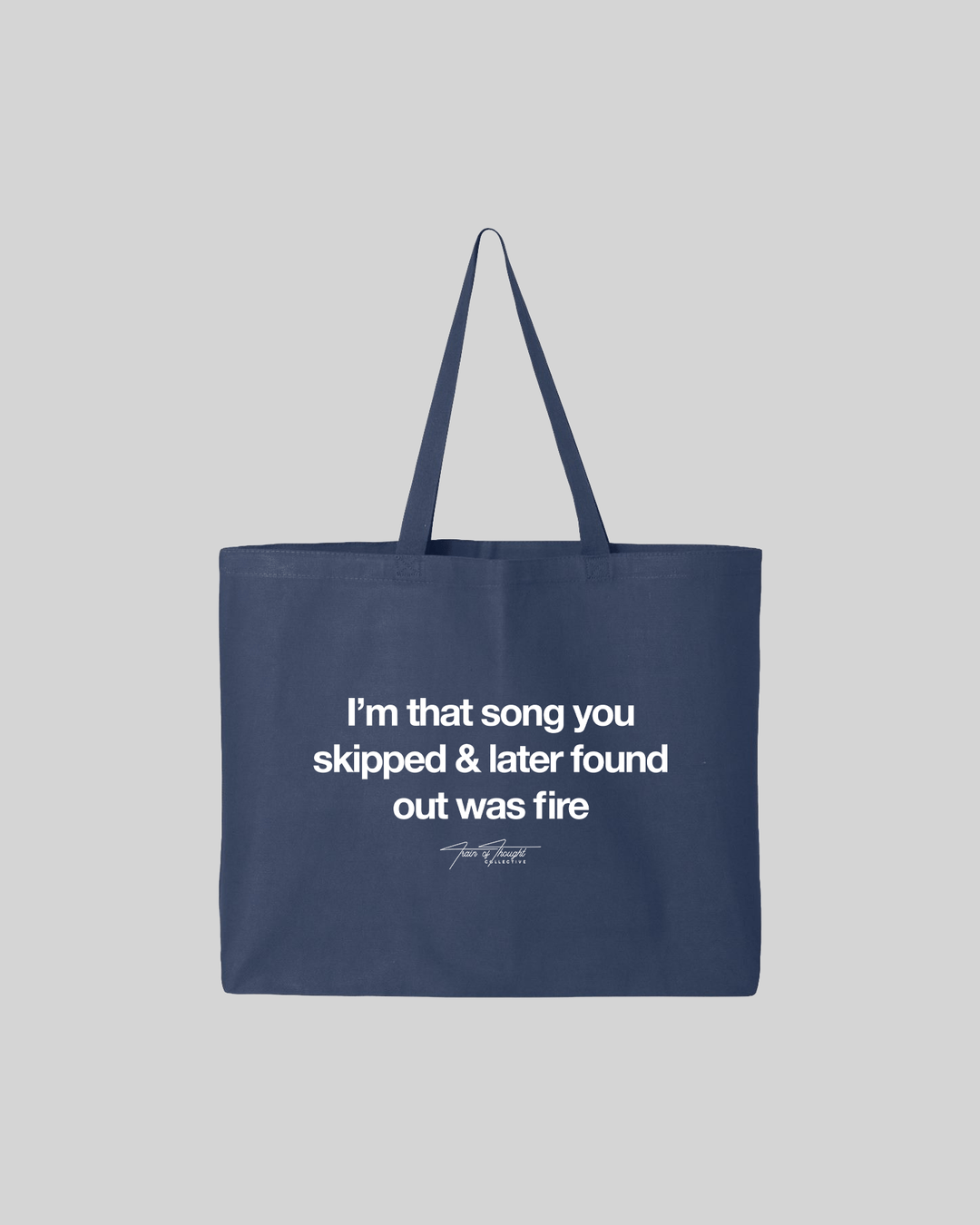 🎁 FREE Don't Skip Navy 25L Jumbo Tote Bag (100% off) - trainofthoughtcollective