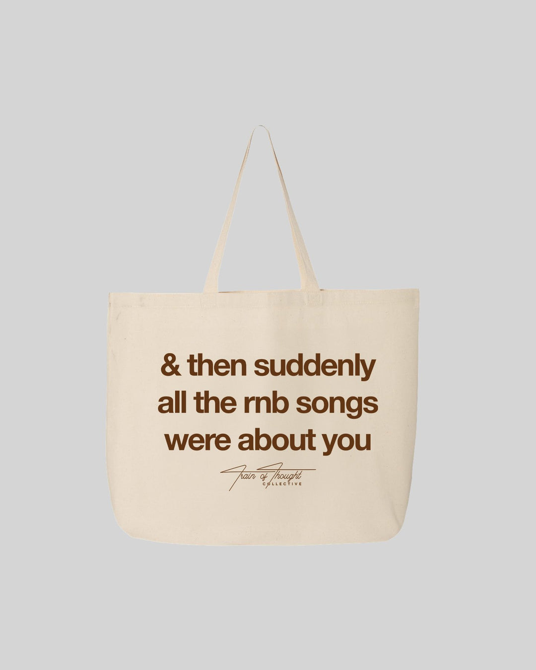 🎁 FREE Rnb Songs Brown Tote Bag (100% off) - trainofthoughtcollective