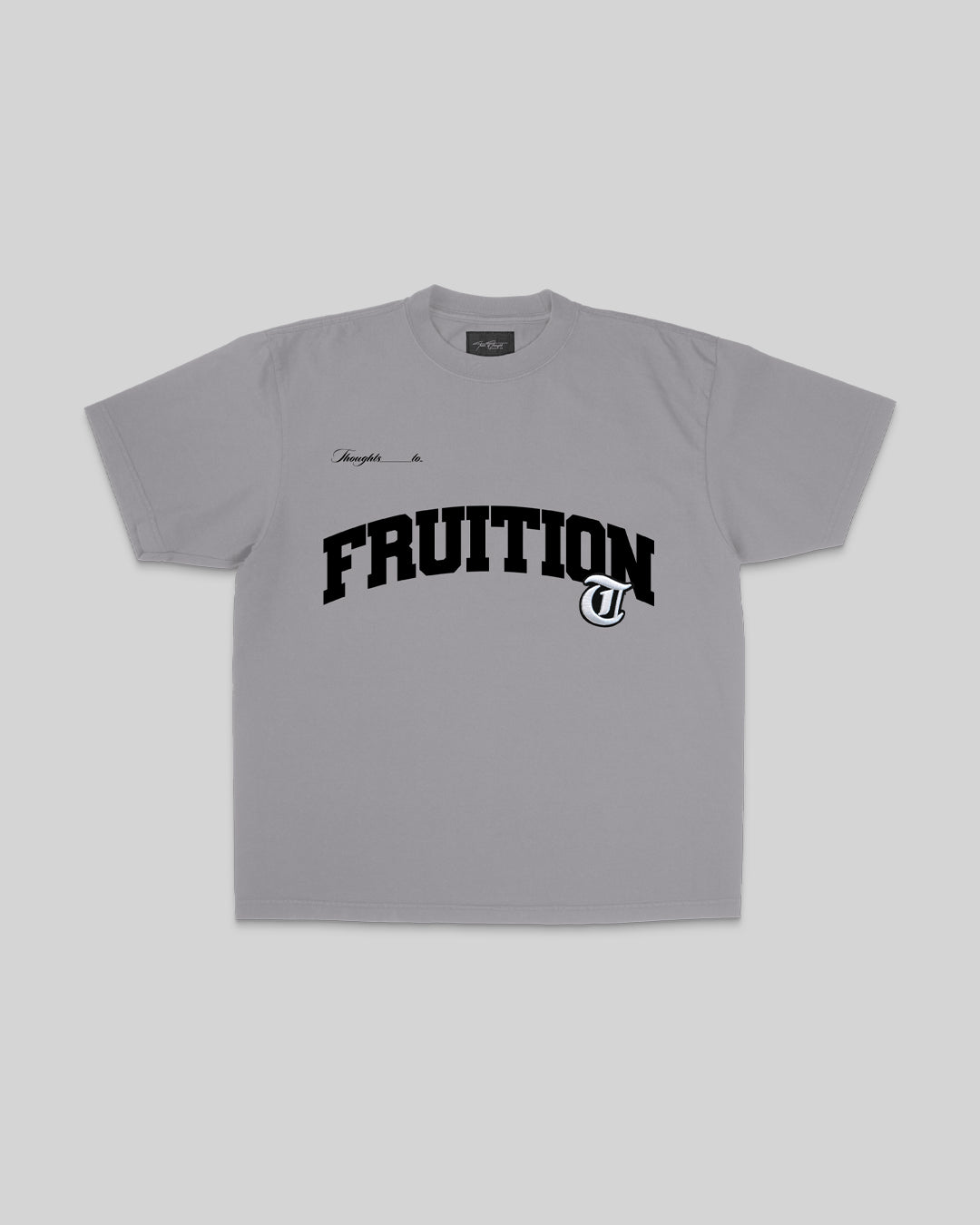 Fruition V2 Applique Oversized Cement Tee - trainofthoughtcollective