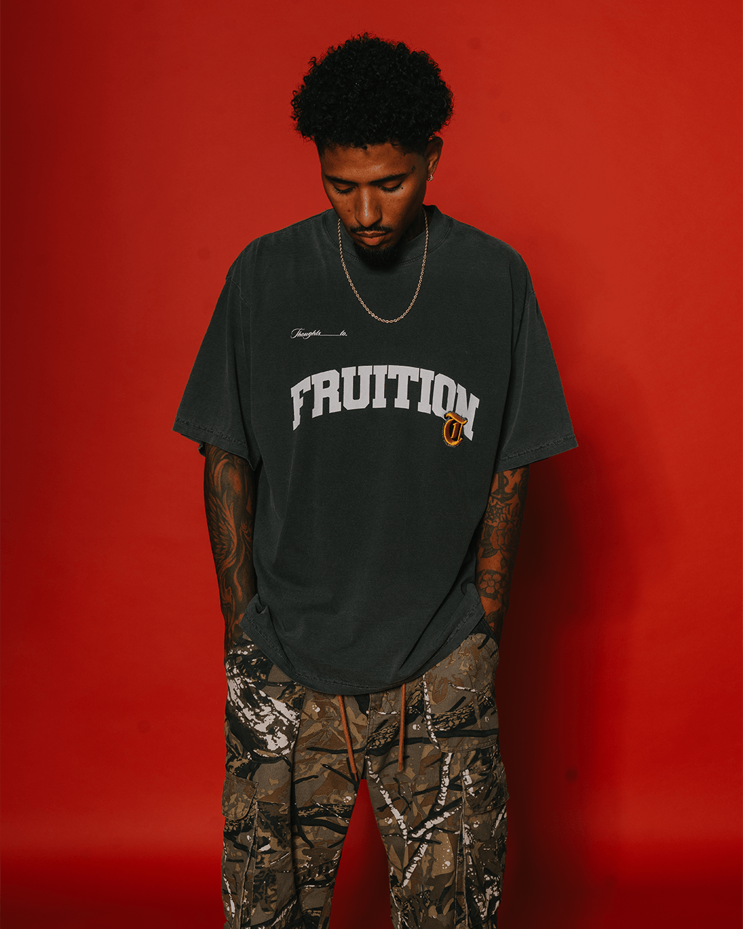 Fruition V2 Applique Oversized Shadow Tee - trainofthoughtcollective