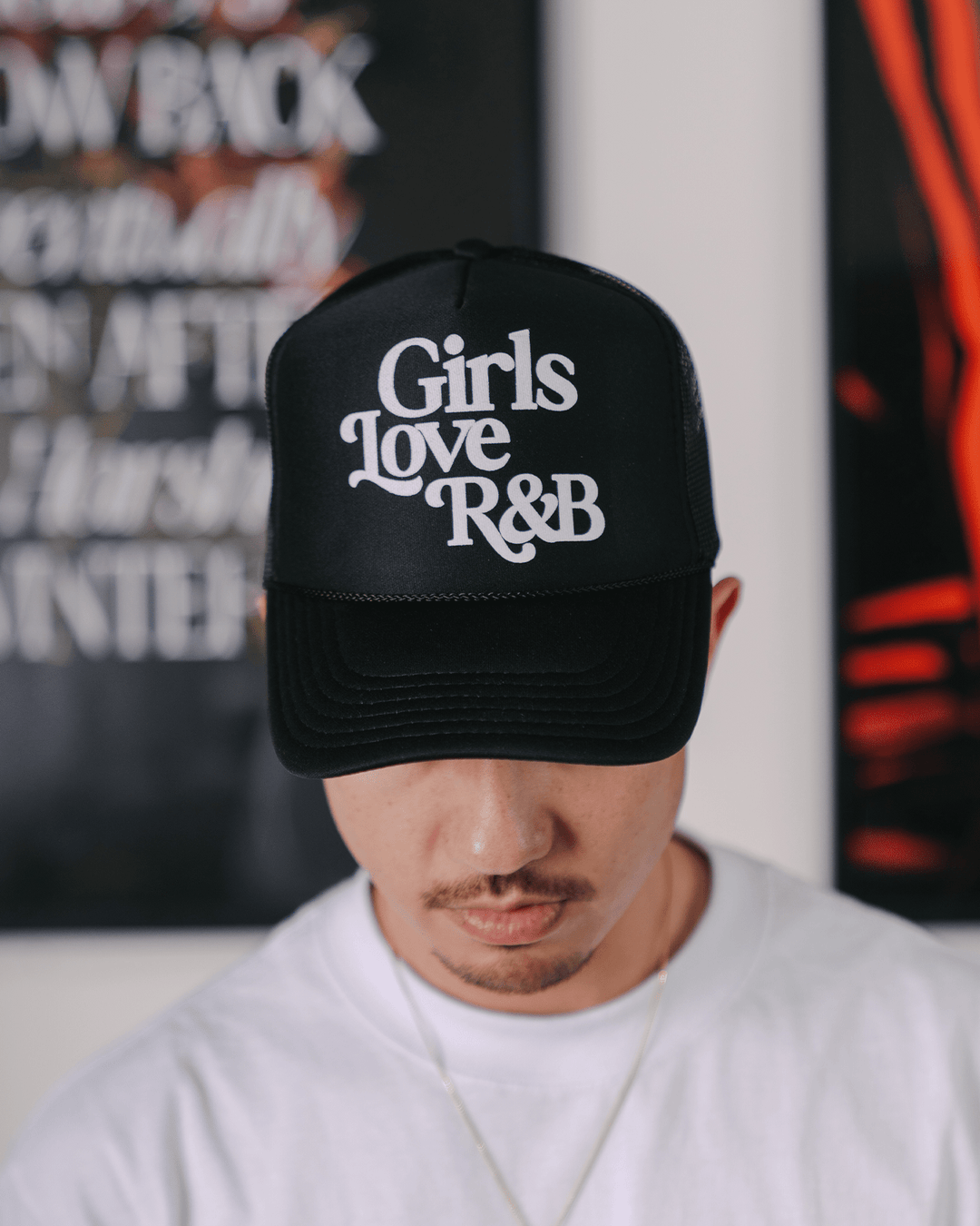 Girls Love R&amp;B V1 | Black Trucker Snapback - trainofthoughtcollective