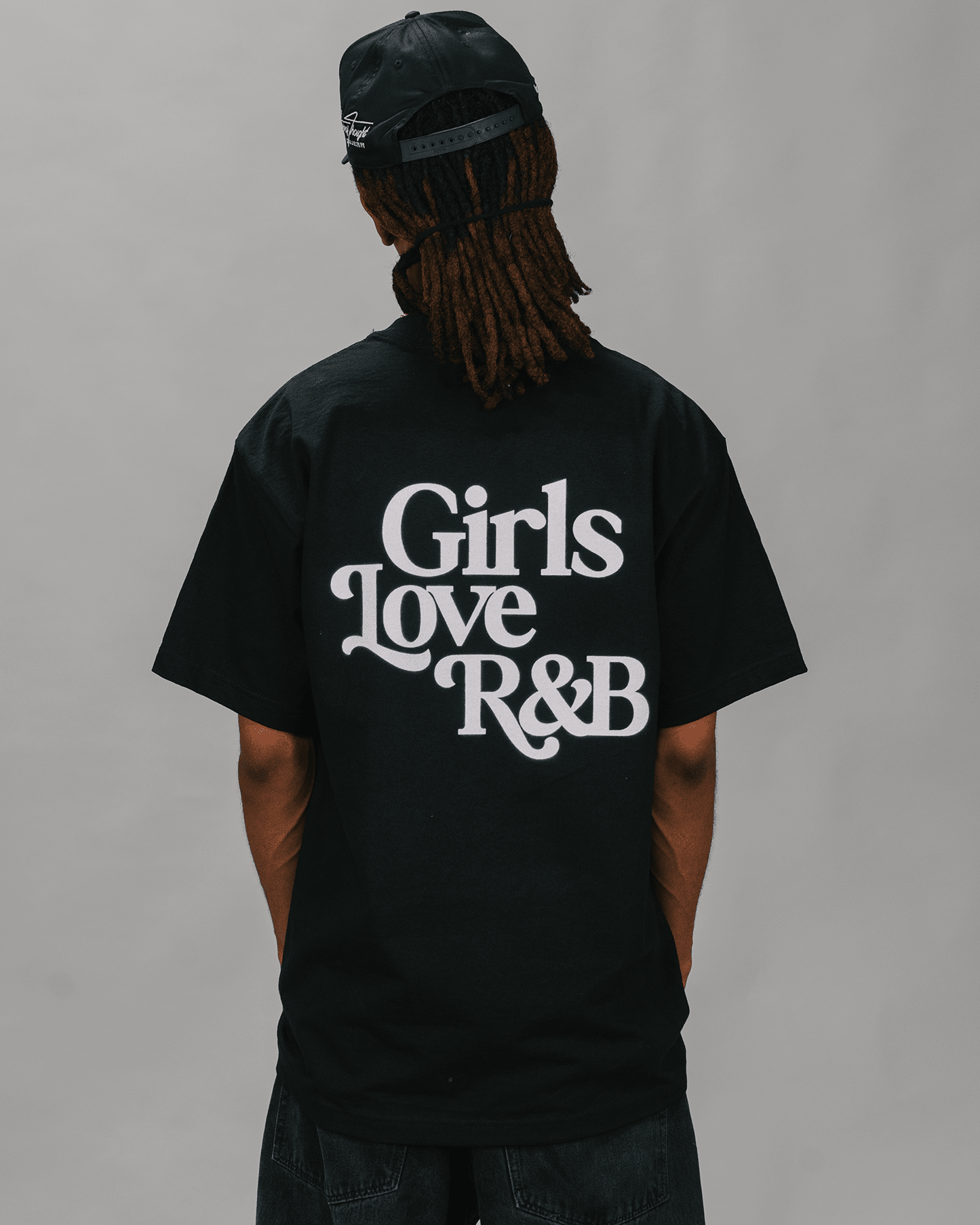 Girls Love R&B V1 | Heavyweight Black Graphic Tee - trainofthoughtcollective