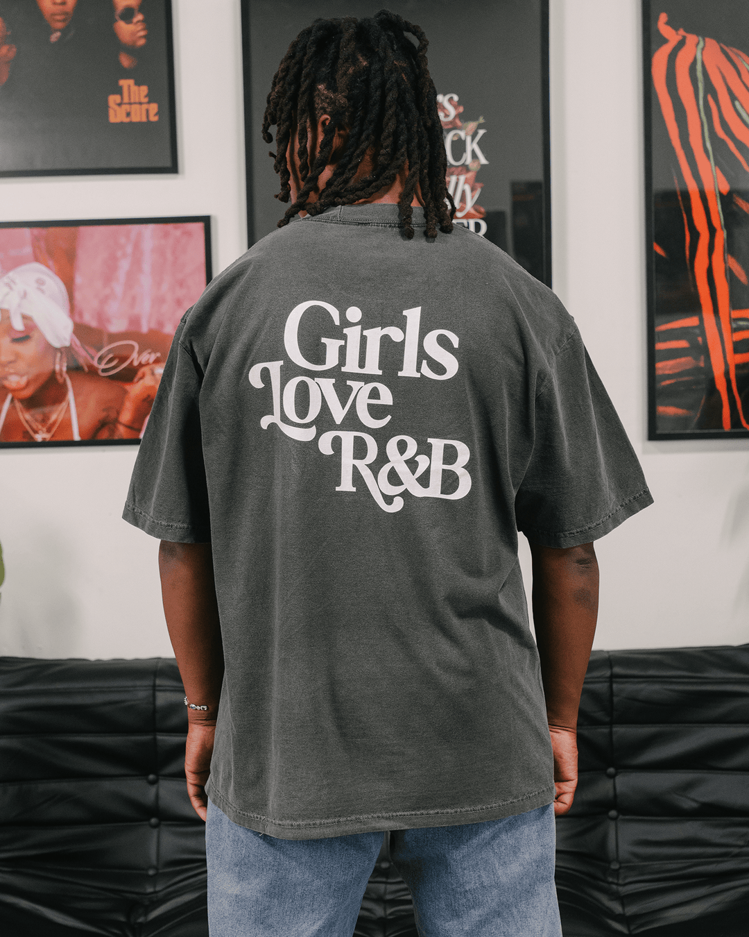 Girls Love R&amp;B V1 | Oversized Shadow Graphic Tee - trainofthoughtcollective