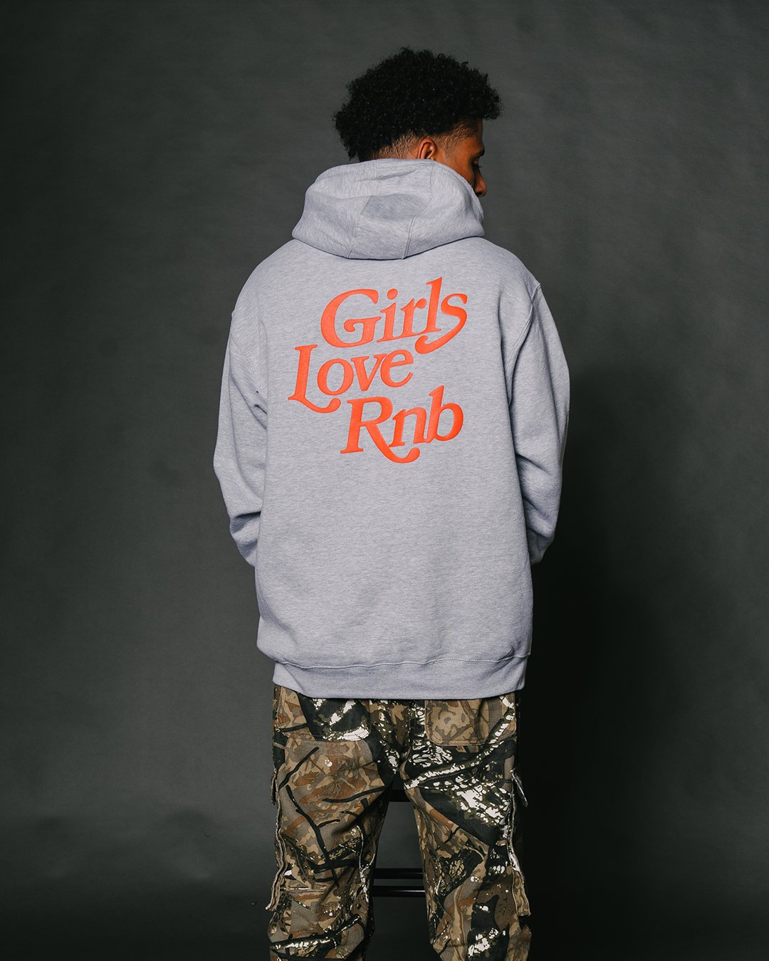 Girls Love Rnb Heather Grey Hoodie - trainofthoughtcollective