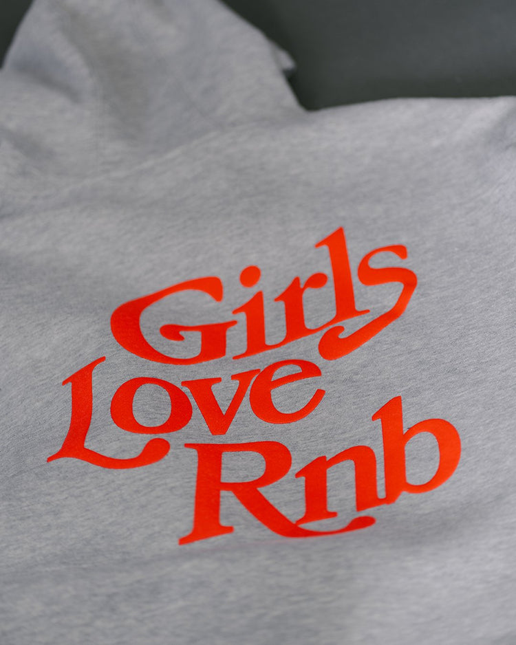 Girls Love Rnb Heather Grey Hoodie - trainofthoughtcollective