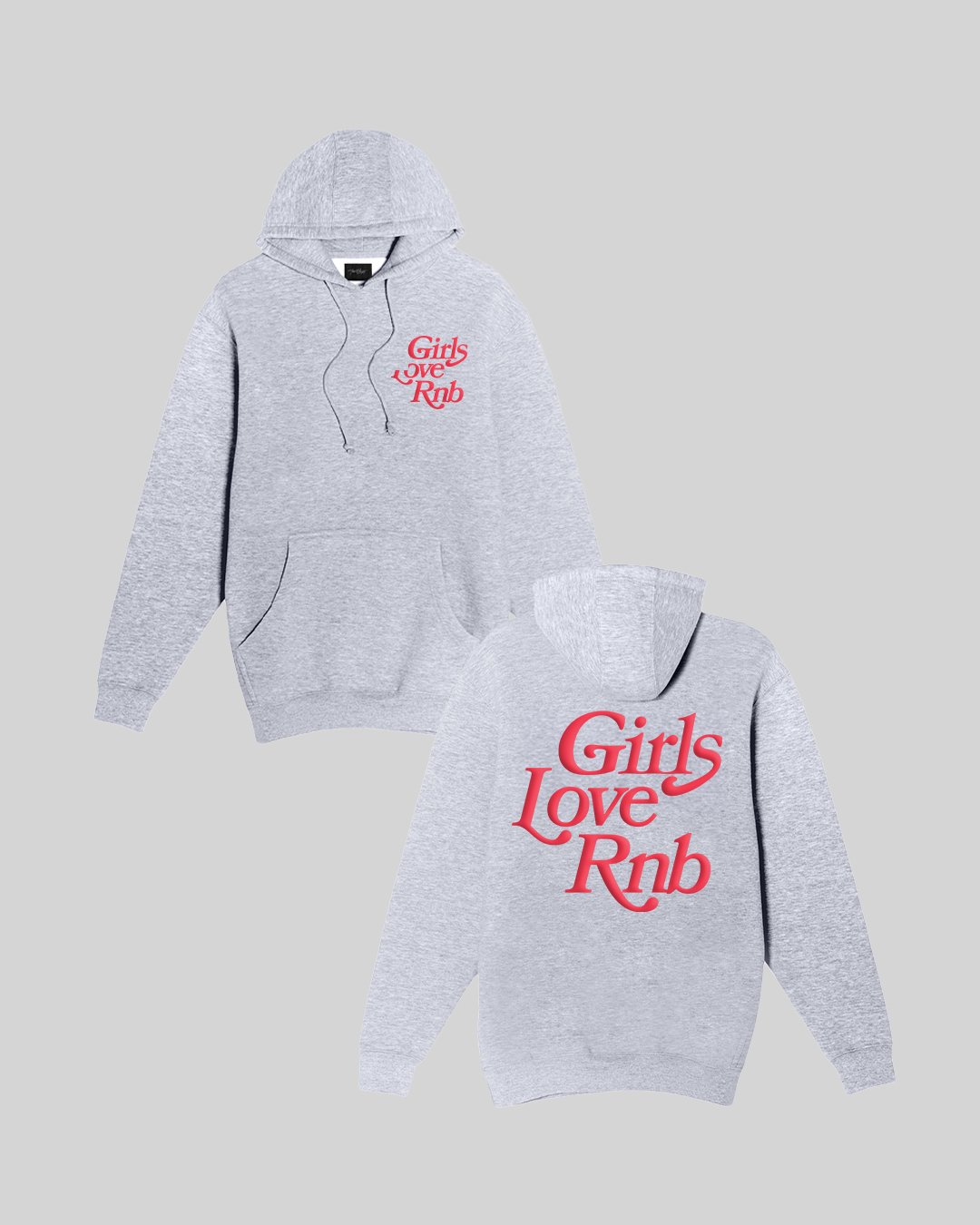 Girls Love Rnb Heather Grey Hoodie - trainofthoughtcollective