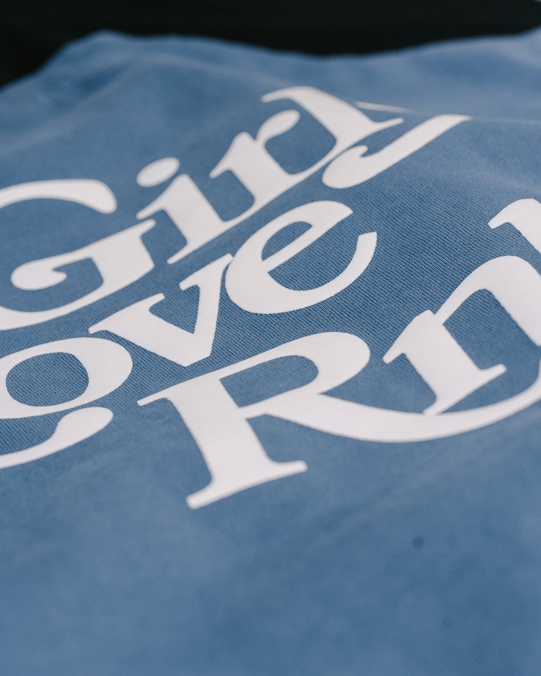 Girls Love Rnb Pebble Blue Crewneck Sweatshirt - trainofthoughtcollective