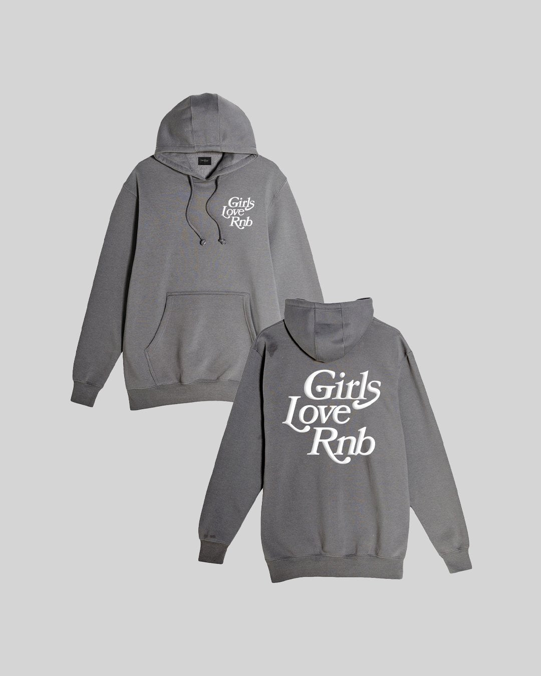 Girls Love Rnb | Puff Print Pullover Hoodie - trainofthoughtcollective