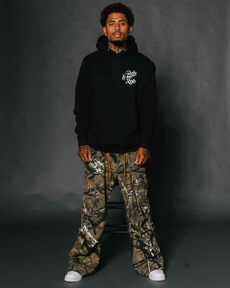 Girls Love Rnb | Puff Print Pullover Hoodie - trainofthoughtcollective