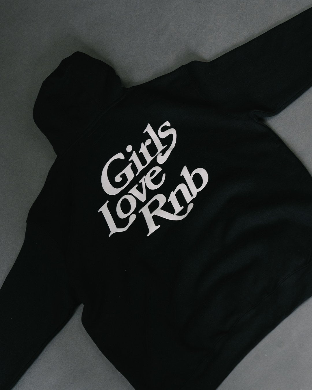 Girls Love Rnb | Puff Print Pullover Hoodie - trainofthoughtcollective