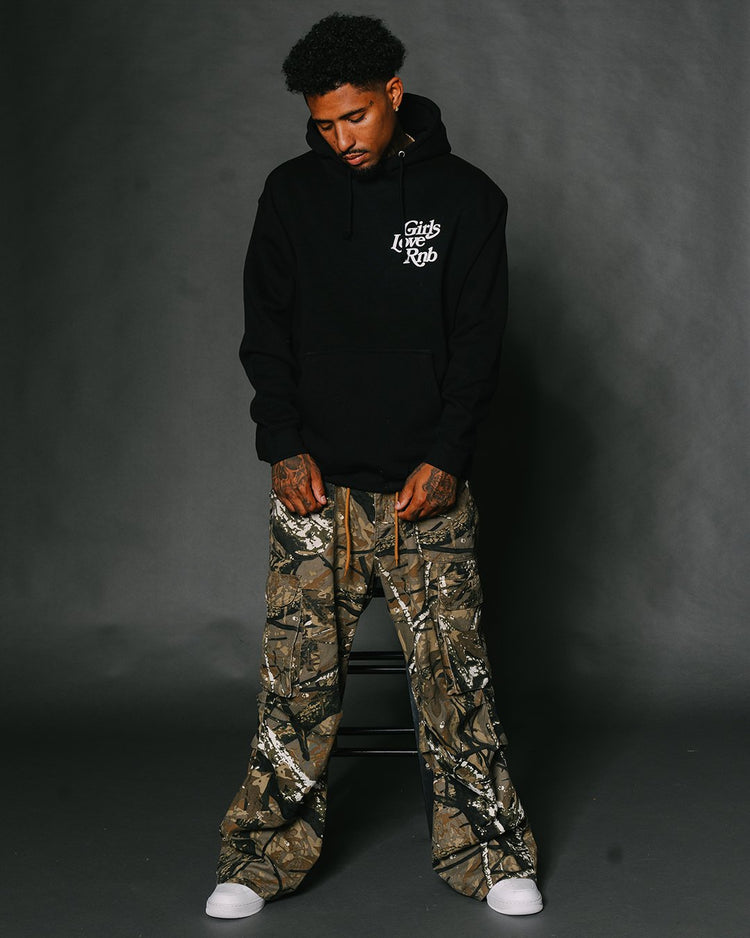 Girls Love Rnb | Puff Print Pullover Hoodie - trainofthoughtcollective
