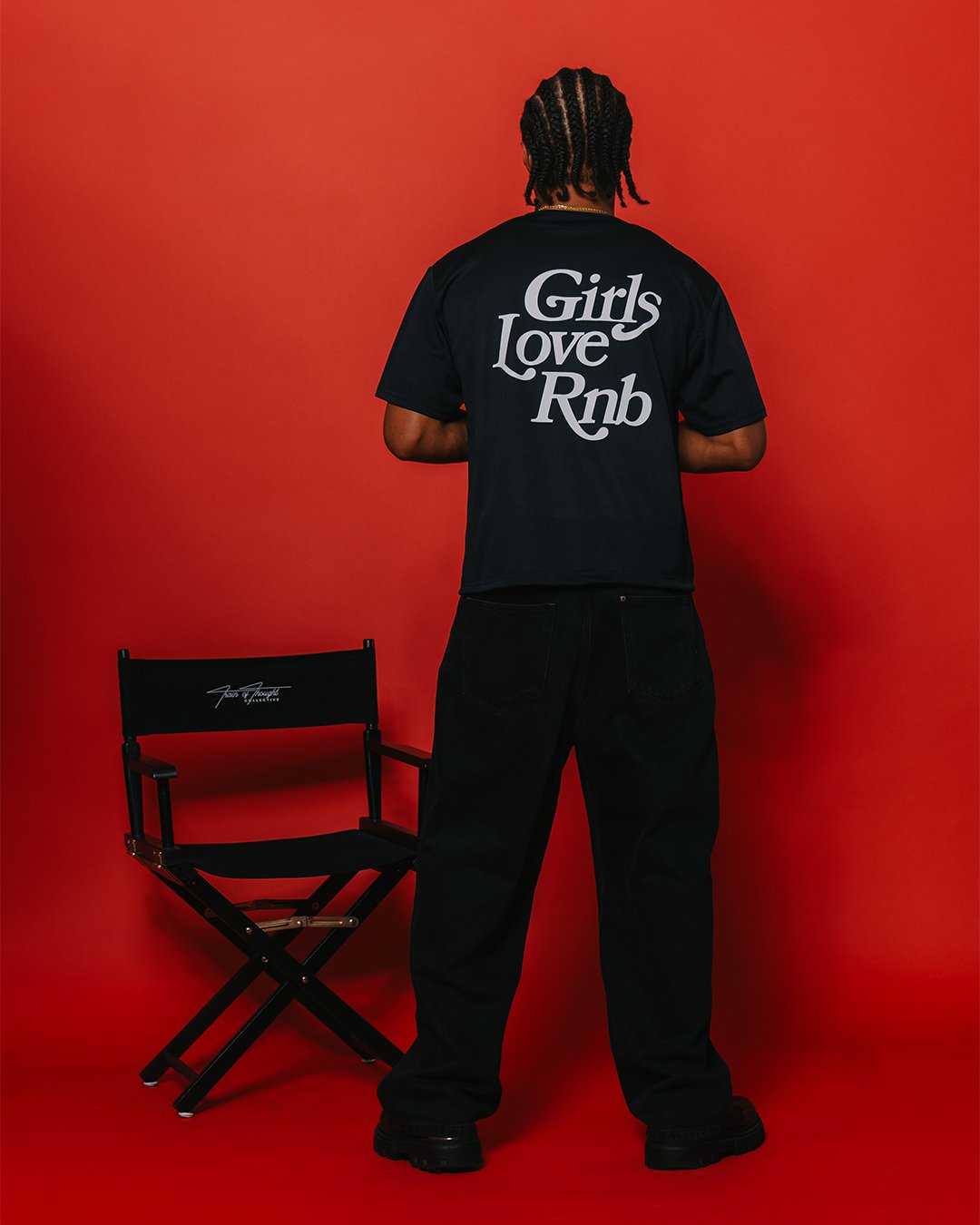 Girls Love Rnb V2 Black Cropped Baseball Jersey - trainofthoughtcollective