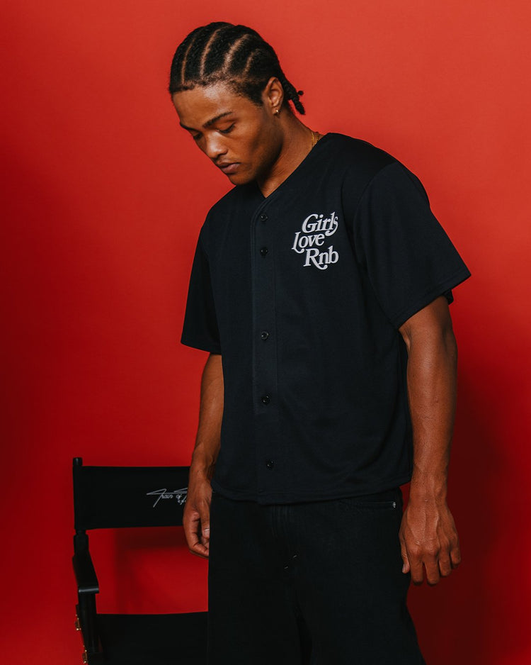 Girls Love Rnb V2 | Cropped Baseball Jersey - trainofthoughtcollective #color_black