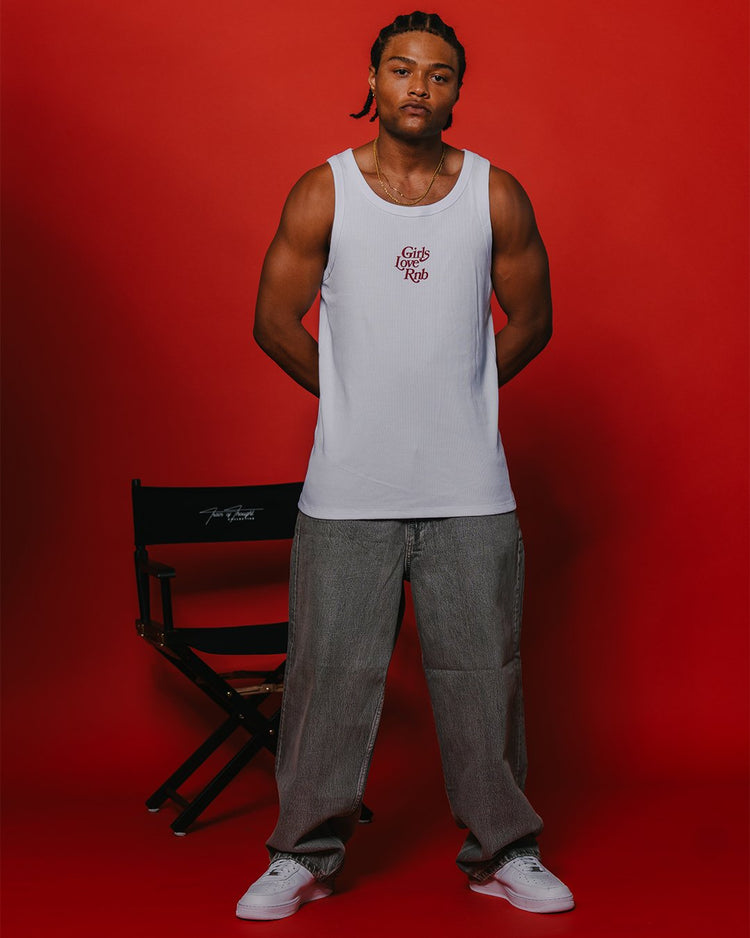 Girls Love Rnb V2 | Men's Ribbed Tank Top - trainofthoughtcollective