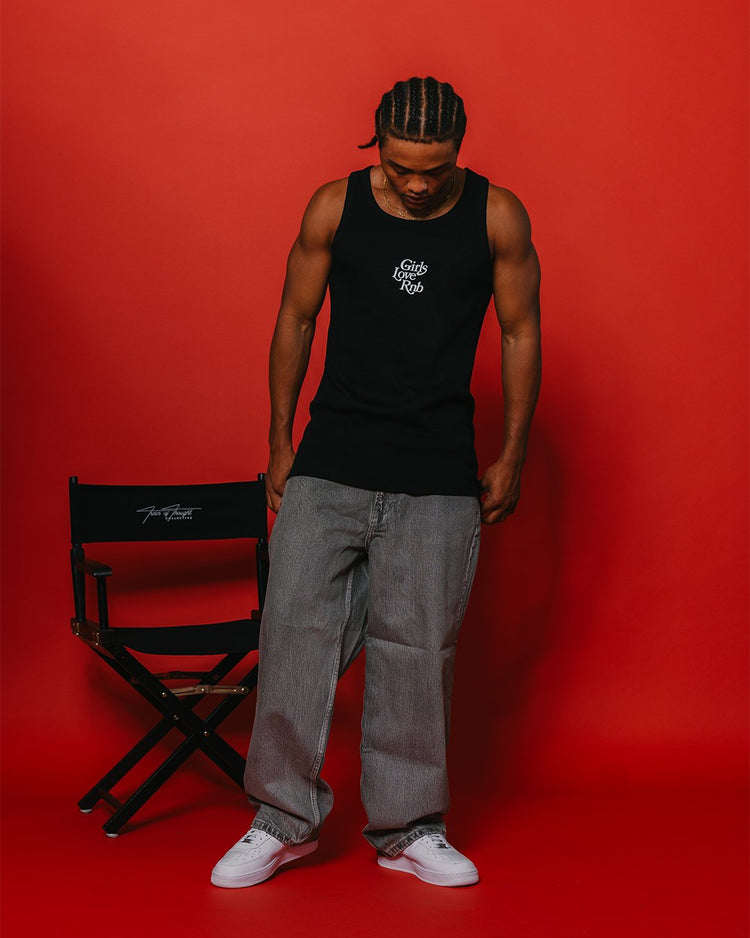 Girls Love Rnb V2 | Men's Ribbed Tank Top - trainofthoughtcollective