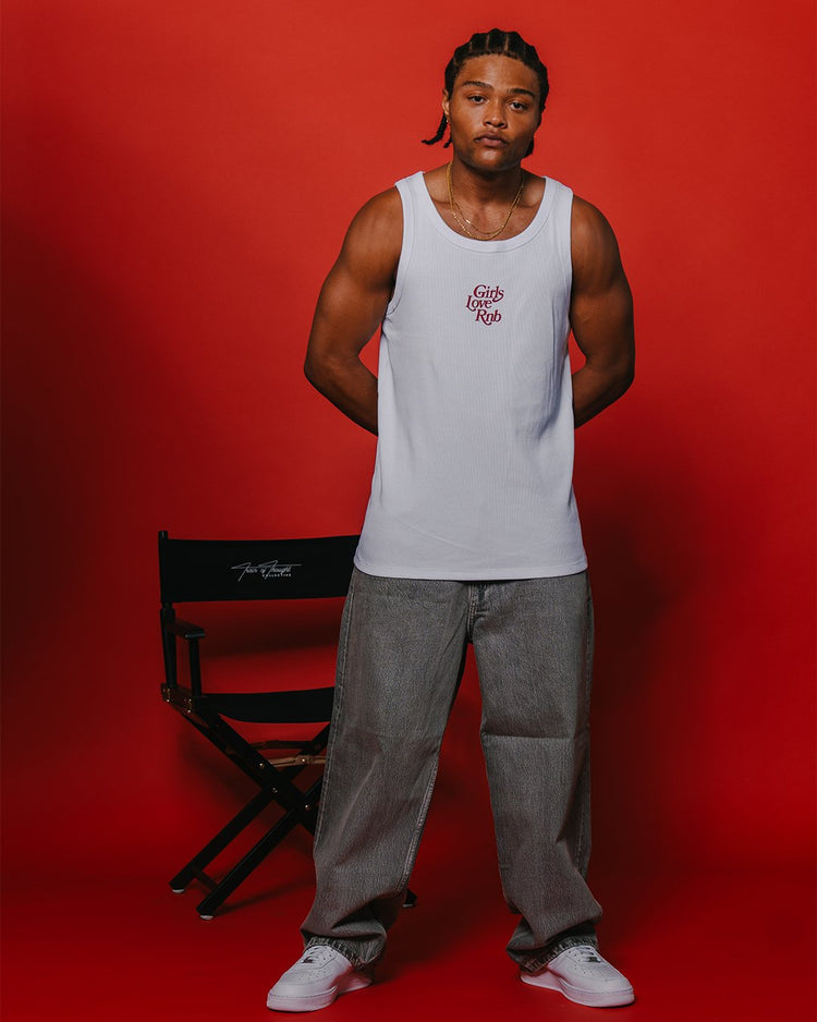 Girls Love Rnb V2 | Men's Ribbed Tank Top - trainofthoughtcollective