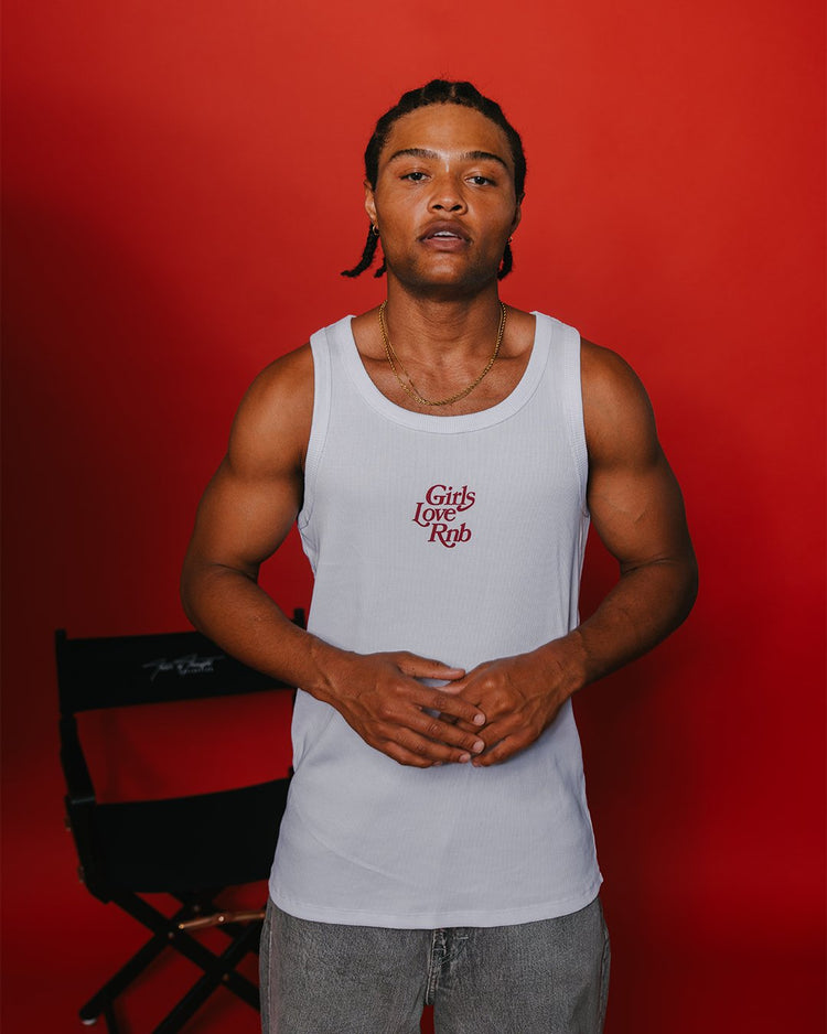 Girls Love Rnb V2 | Men's Ribbed Tank Top - trainofthoughtcollective