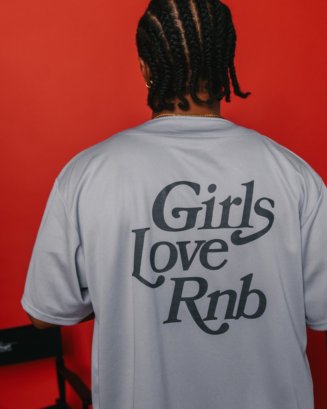 Girls Love Rnb V2 Silver Cropped Baseball Jersey - trainofthoughtcollective