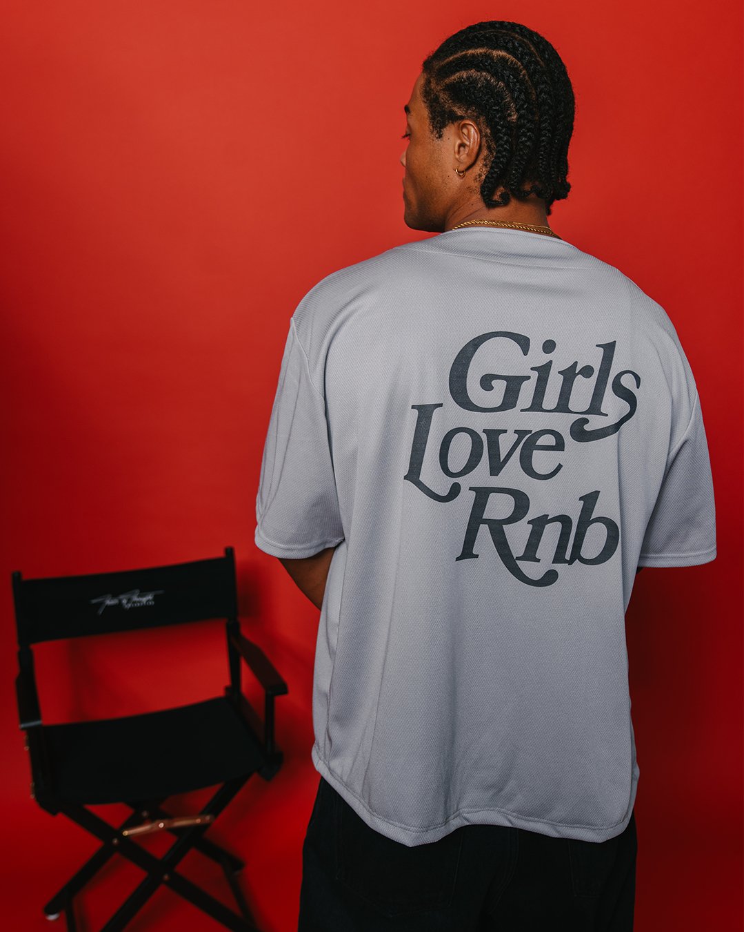 Girls Love Rnb V2 Silver Cropped Baseball Jersey - trainofthoughtcollective