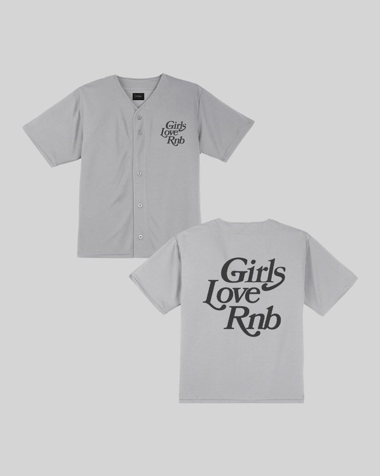 Girls Love Rnb V2 Silver Cropped Baseball Jersey - trainofthoughtcollective