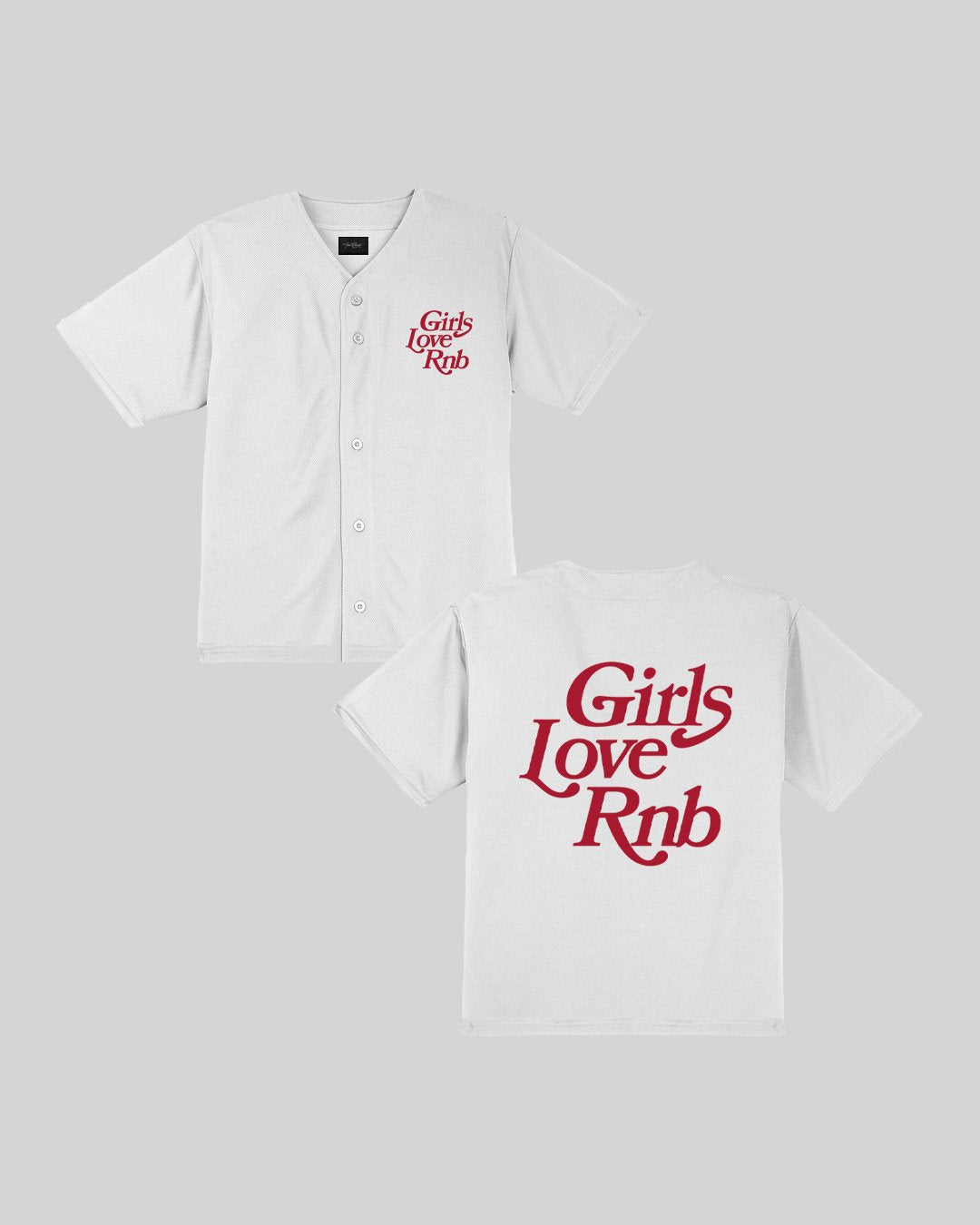 Girls Love Rnb V2 White Cropped Baseball Jersey - trainofthoughtcollective