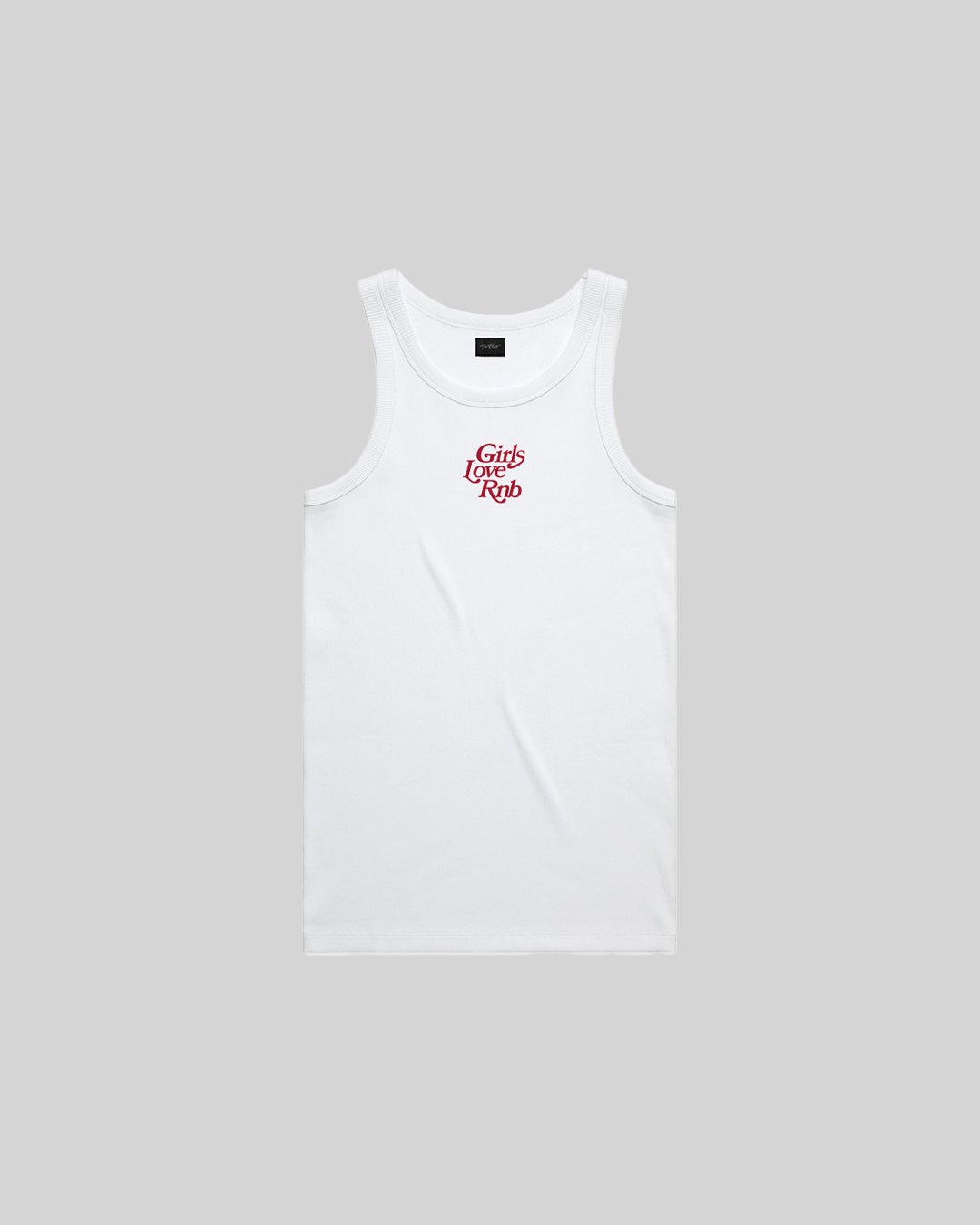 Girls Love Rnb V2 White Men's Ribbed Tank Top - trainofthoughtcollective