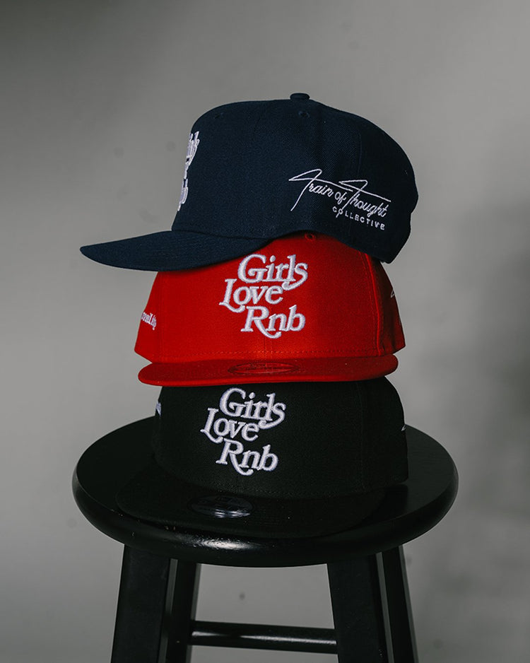 Girls Love Rnb V3 New Era Navy Blue Snapback - trainofthoughtcollective