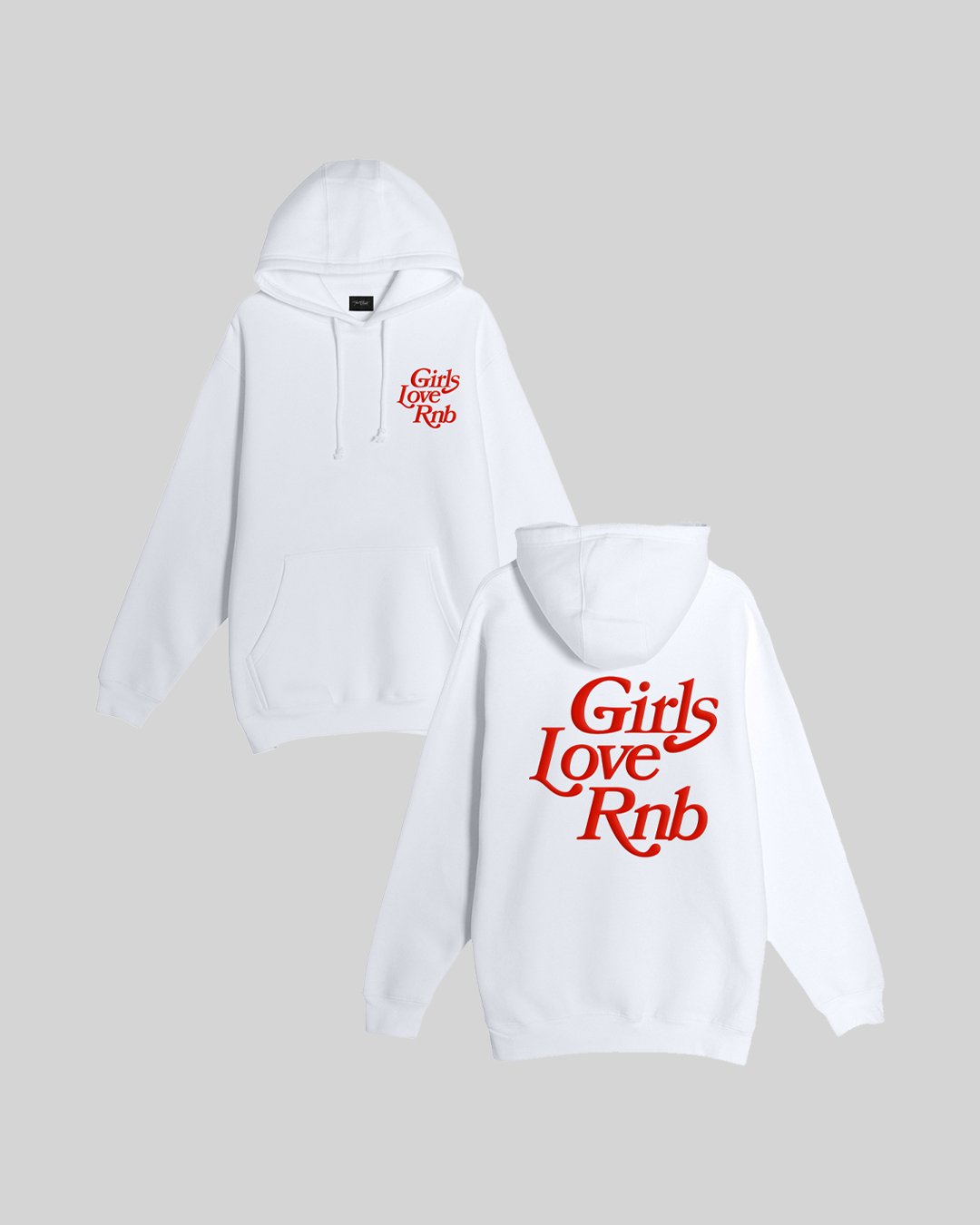 Girls Love Rnb White Hoodie - trainofthoughtcollective