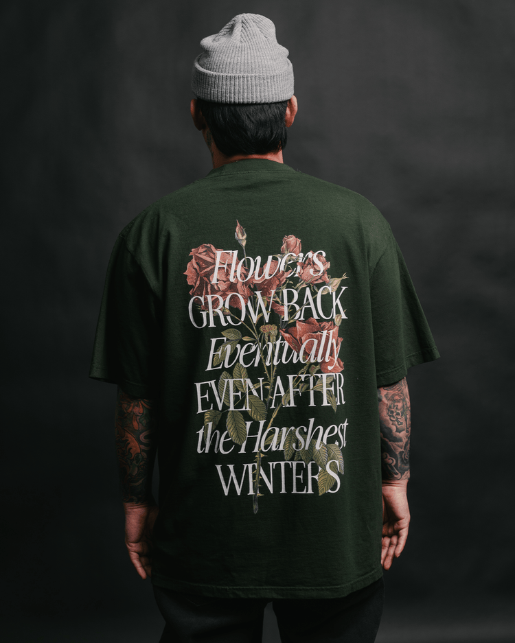 Growth Eventually V2 Green Tee - trainofthoughtcollective