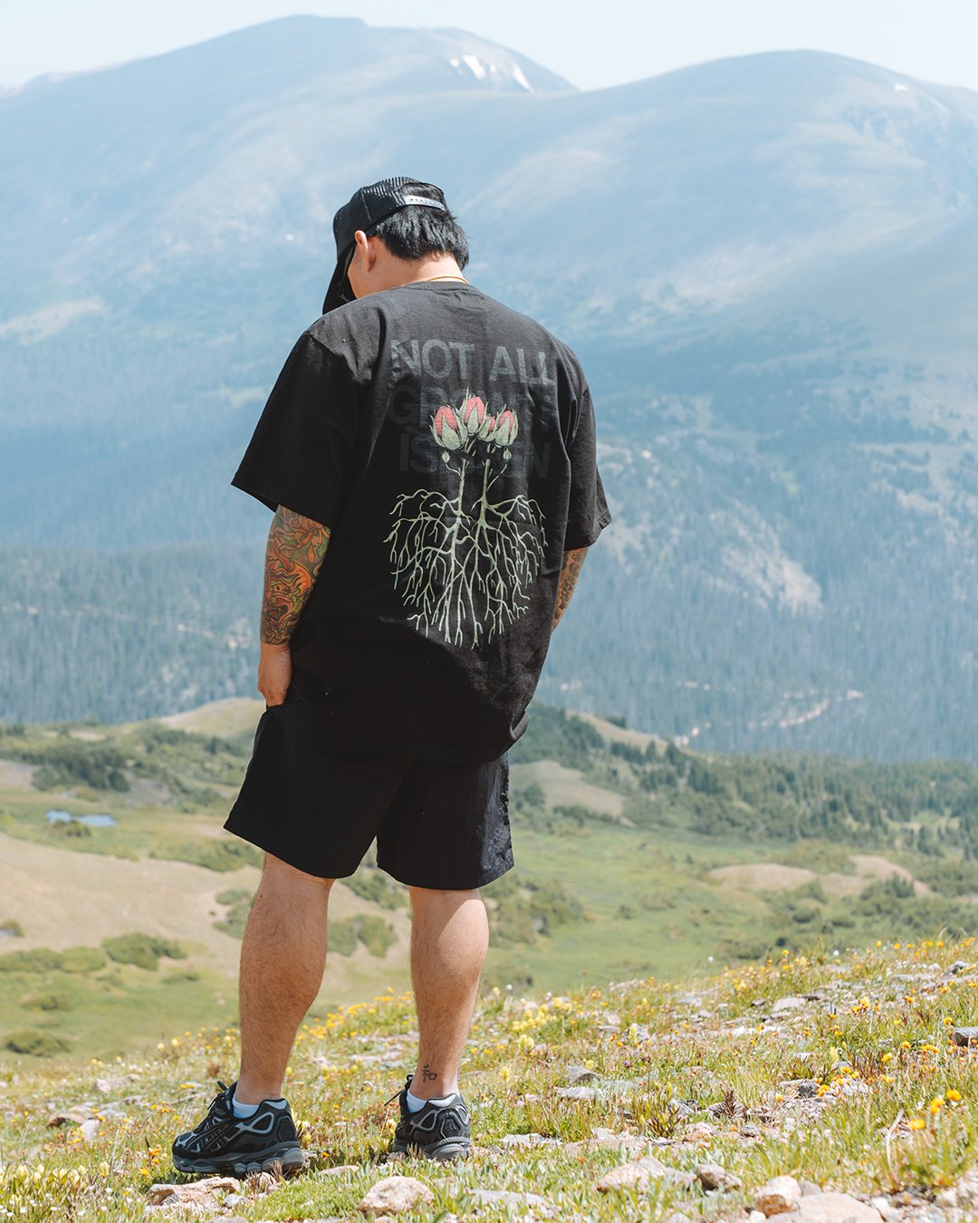 Growth Not Seen Black Tee - trainofthoughtcollective