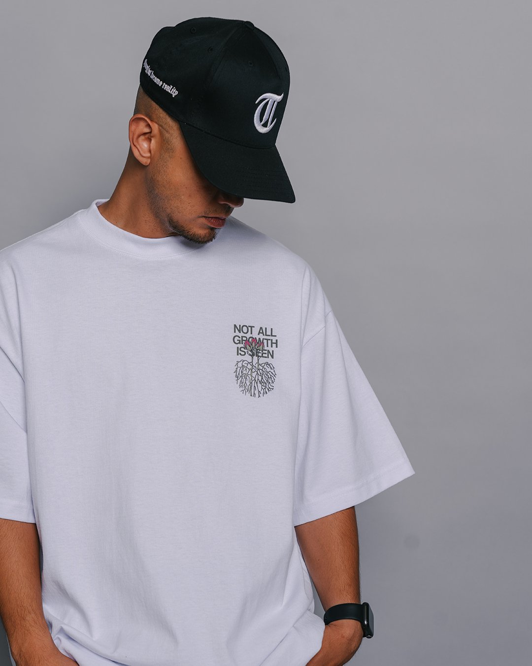 Growth Not Seen White Tee - trainofthoughtcollective