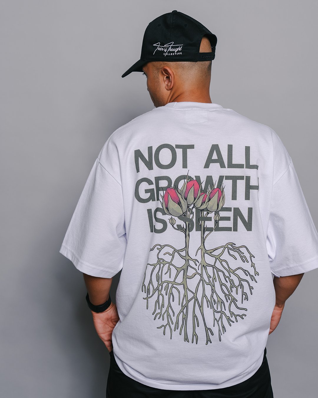 Growth Not Seen White Tee - trainofthoughtcollective