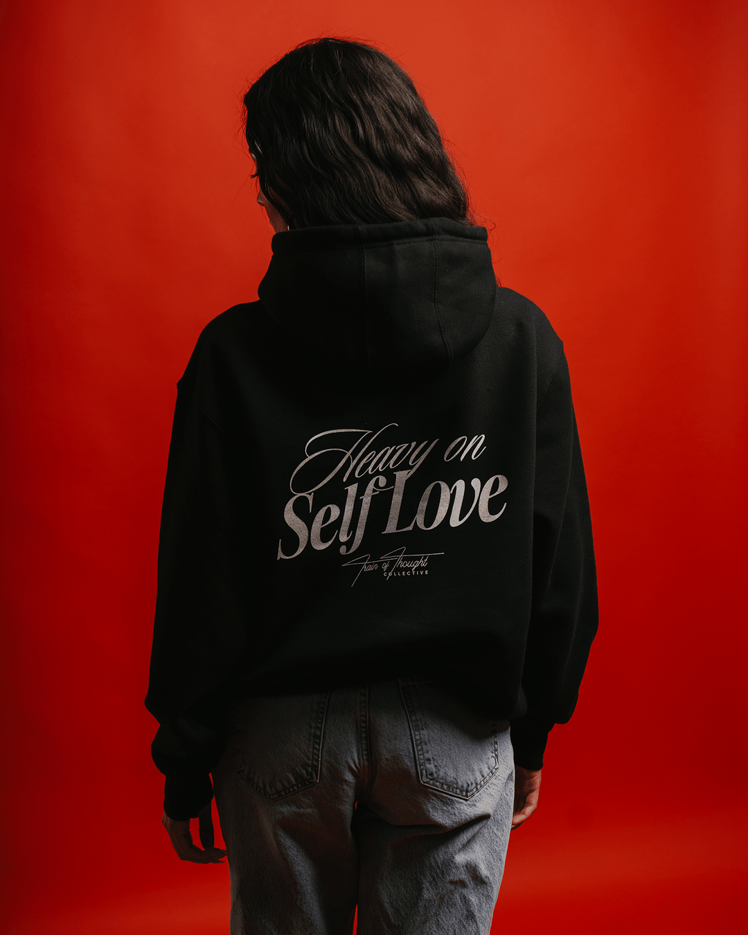 Heavy On Self Love Black Hoodie - trainofthoughtcollective