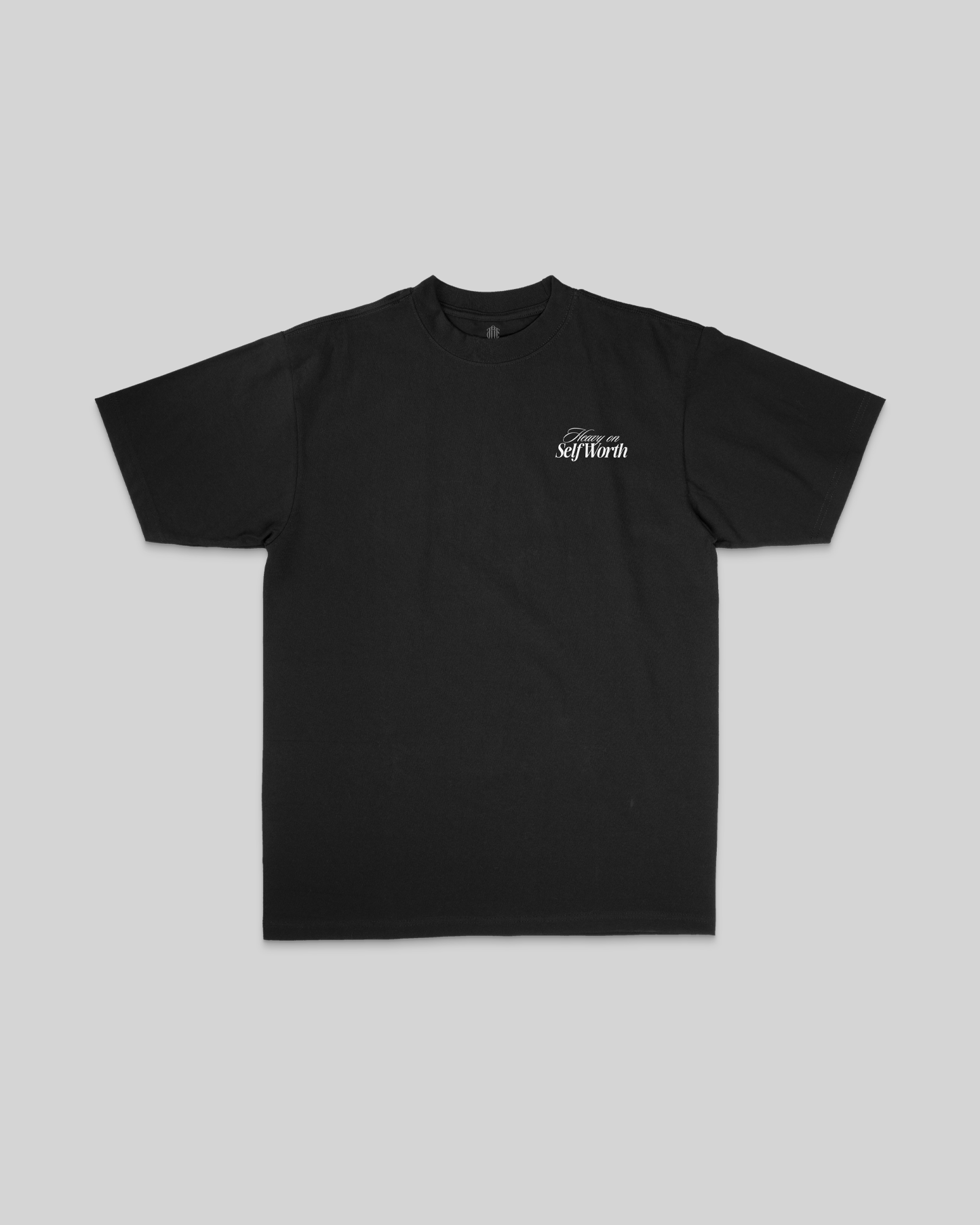 Heavy On Self Worth Black Tee - trainofthoughtcollective