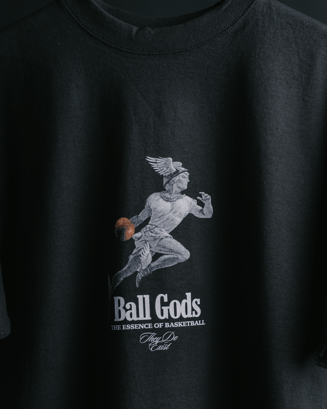 Hermes Ball God Black Tee - trainofthoughtcollective