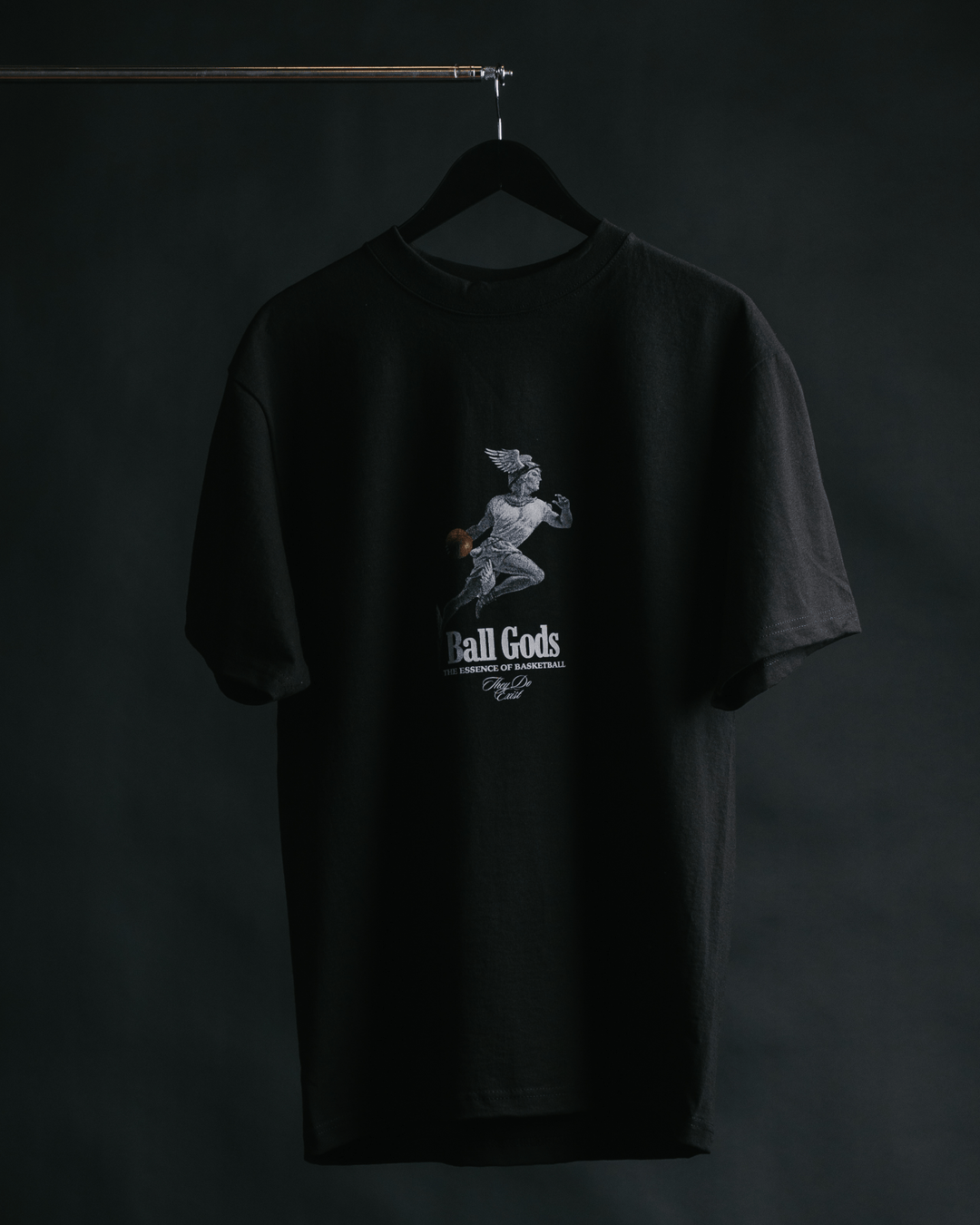 Hermes Ball God Black Tee - trainofthoughtcollective
