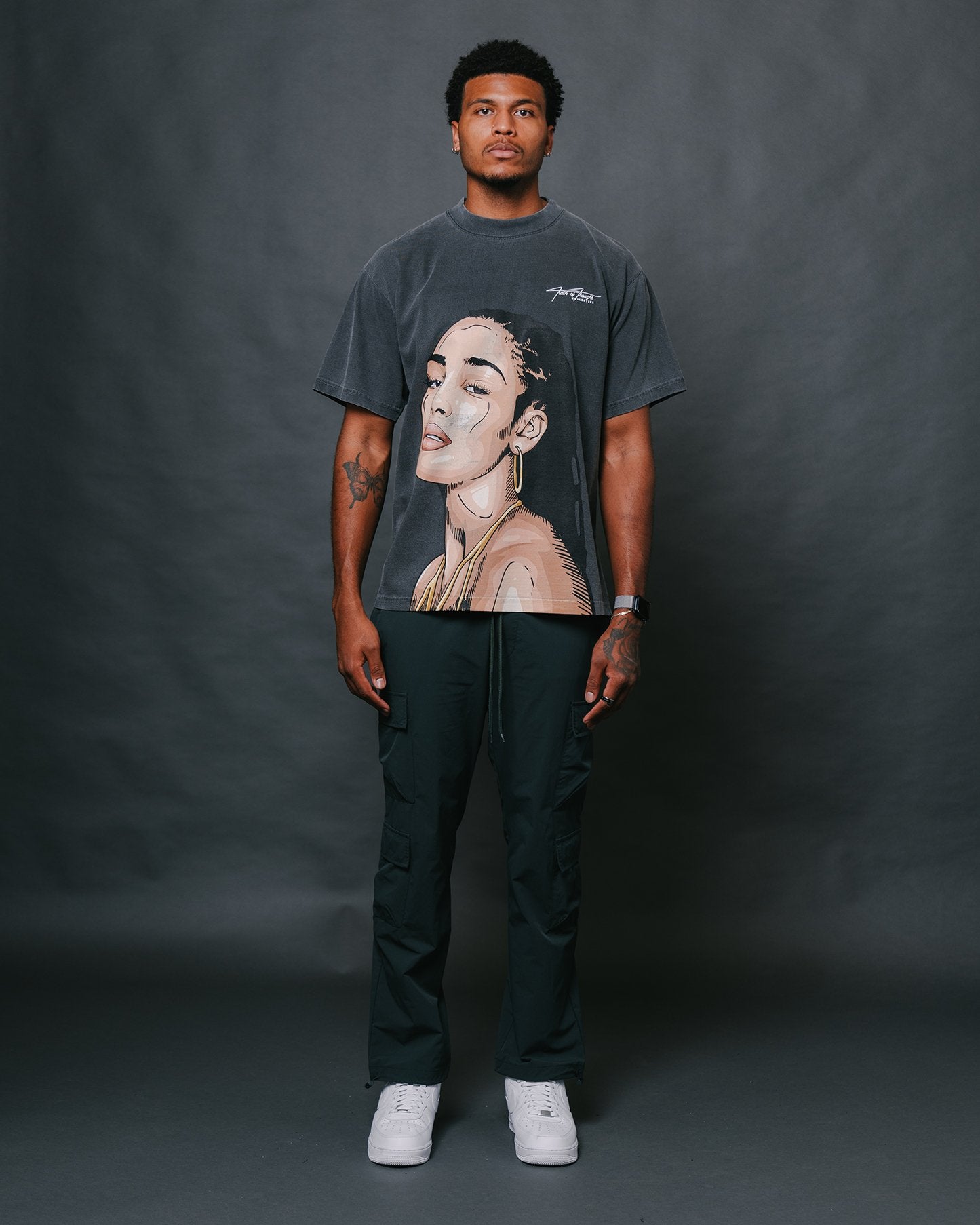 Jorja Big Face Oversized Shadow Tee - trainofthoughtcollective