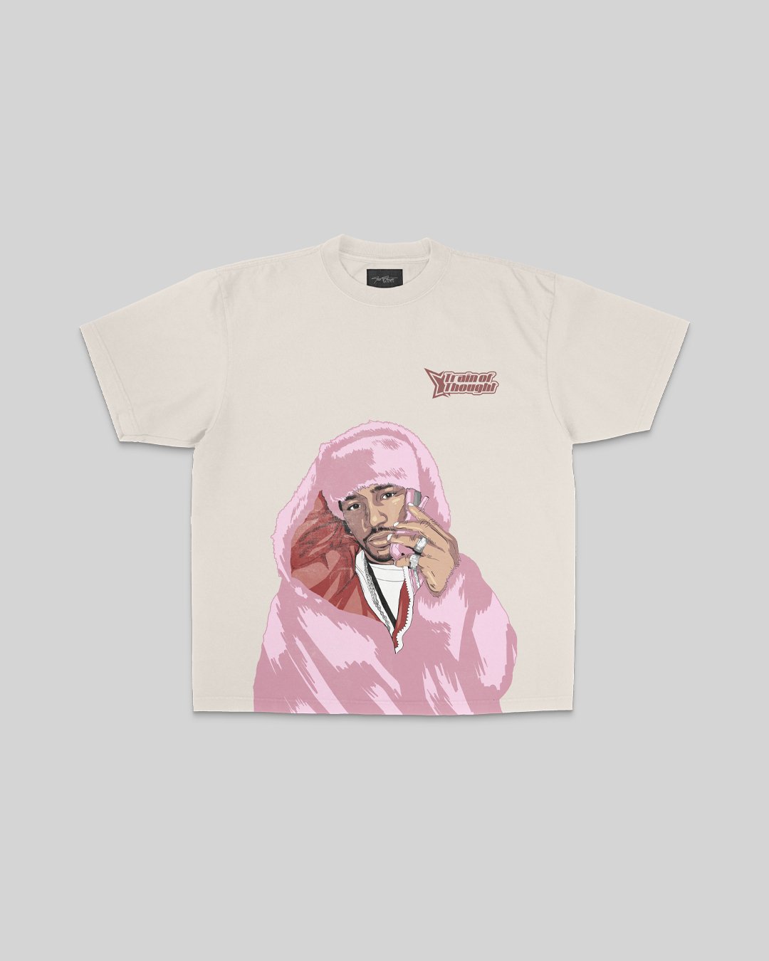 Killa Oversized Cream Tee - trainofthoughtcollective